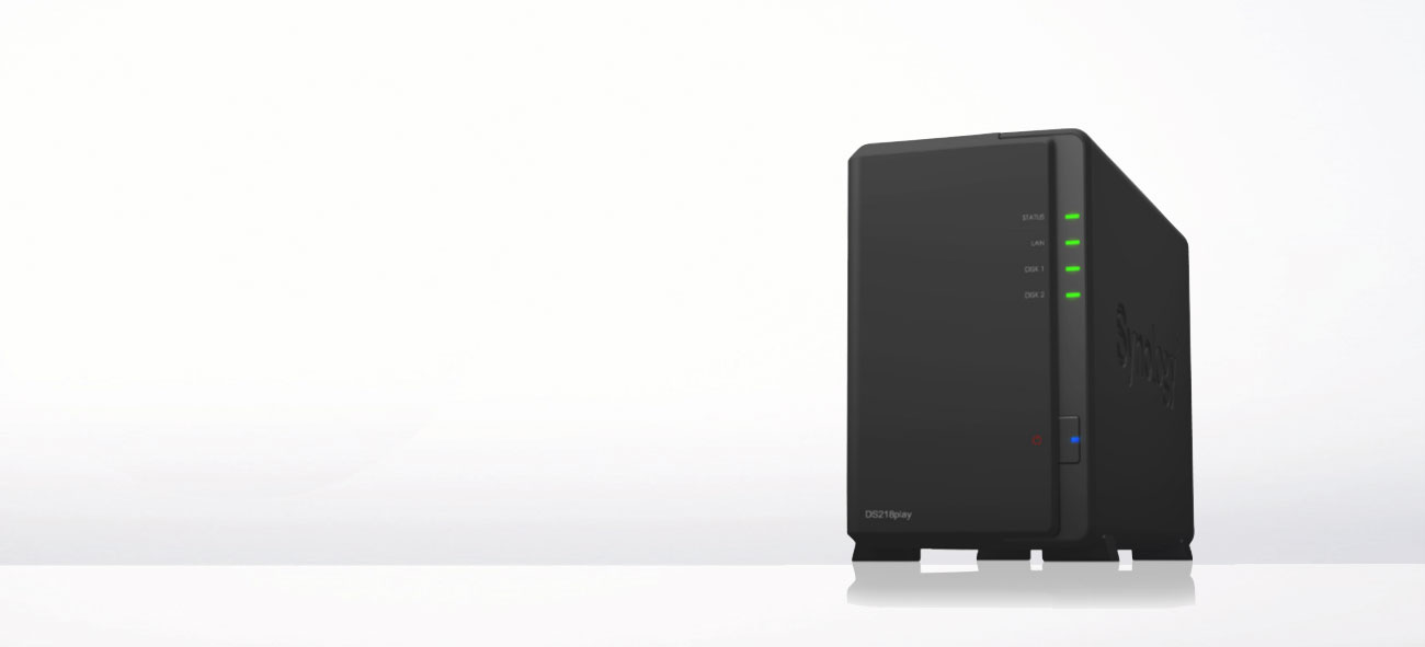 Synology DS218play (2xHDD, 4x1.4GHz, 1GB, 2xUSB, 1xLAN
